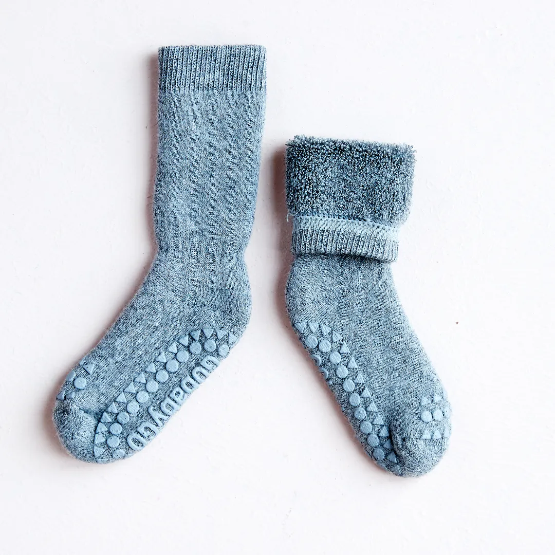 Non-Slip Grip Socks - Organic terry cotton - Black