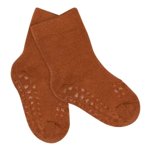 Non-Slip Grip Socks - Organic terry cotton - Caramel