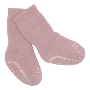 Non-slip Grip Socks Organic Terry Cotton Mini - Soft Pink