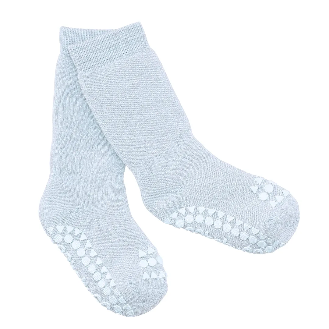 Non-slip Grip Socks Organic Terry Cotton - Sky Blue