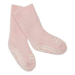 Non-slip Grip Socks Organic Terry Cotton - Soft Pink