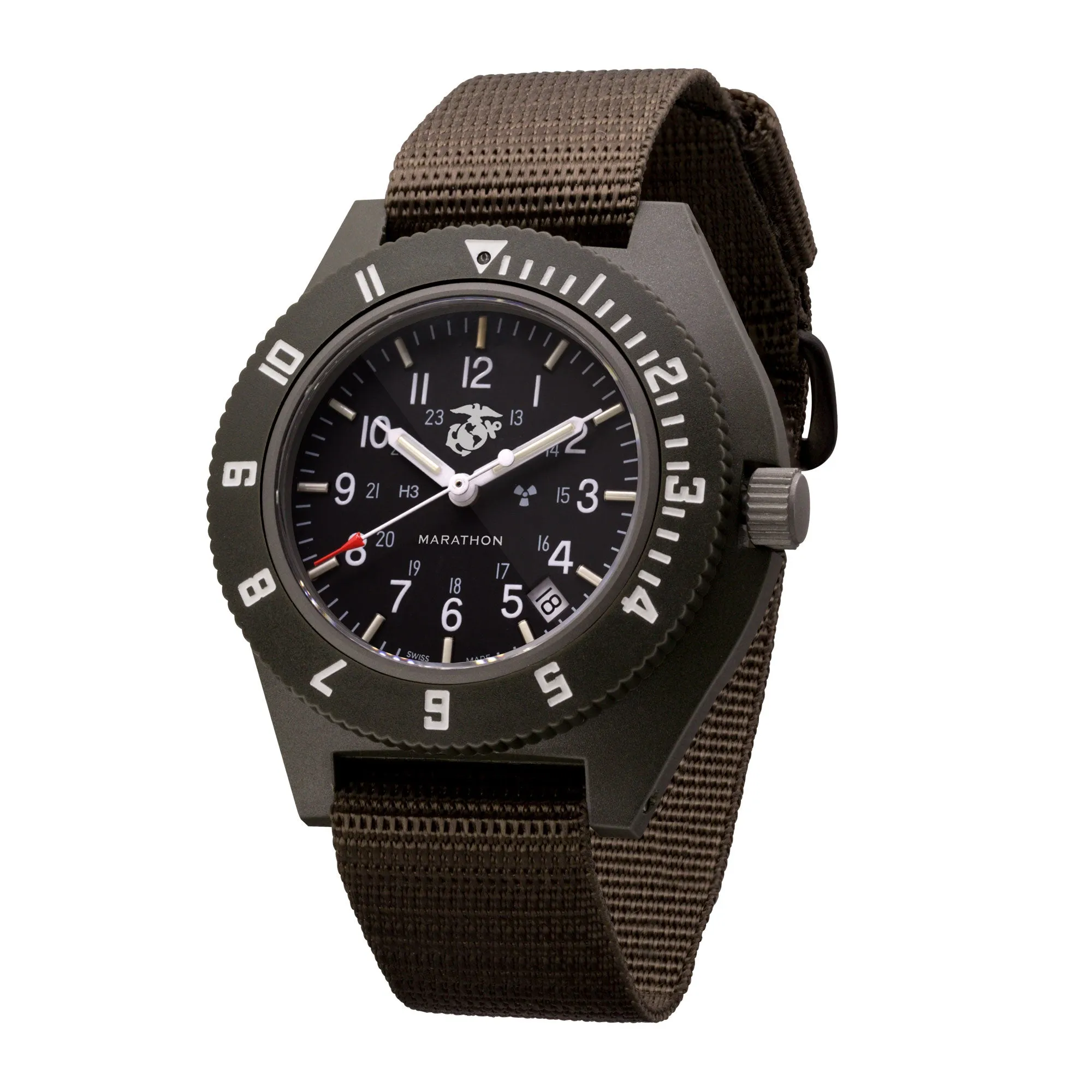 OFFICIAL USMC SAGE GREEN PILOT'S NAVIGATOR WITH DATE - 41MM