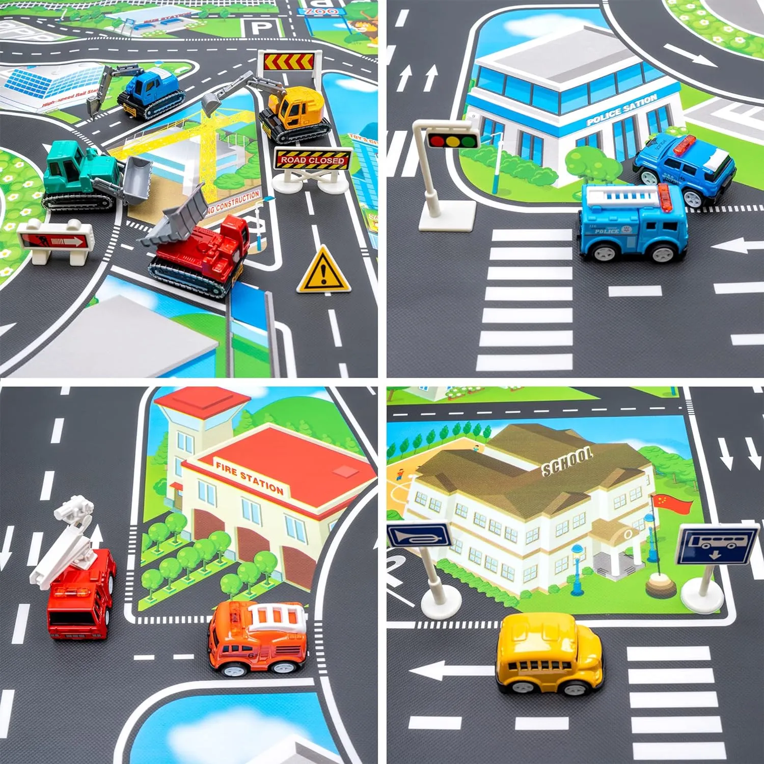 Parking Lot Road Sign Map For Kids