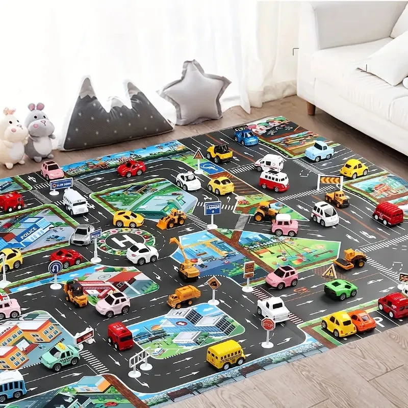 Parking Lot Road Sign Map For Kids