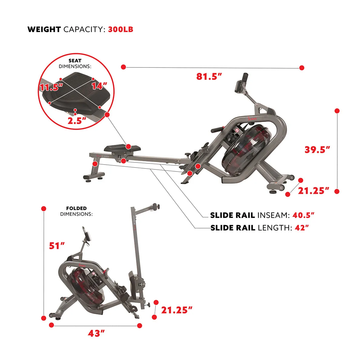 Phantom Hydro Water Rowing Machine