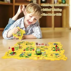 Puzzle Car Tracks & Electric Drive Set