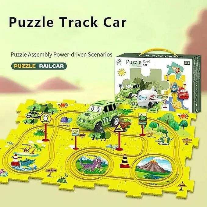 Puzzle Car Tracks & Electric Drive Set