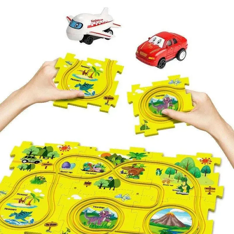 Puzzle Car Tracks & Electric Drive Set