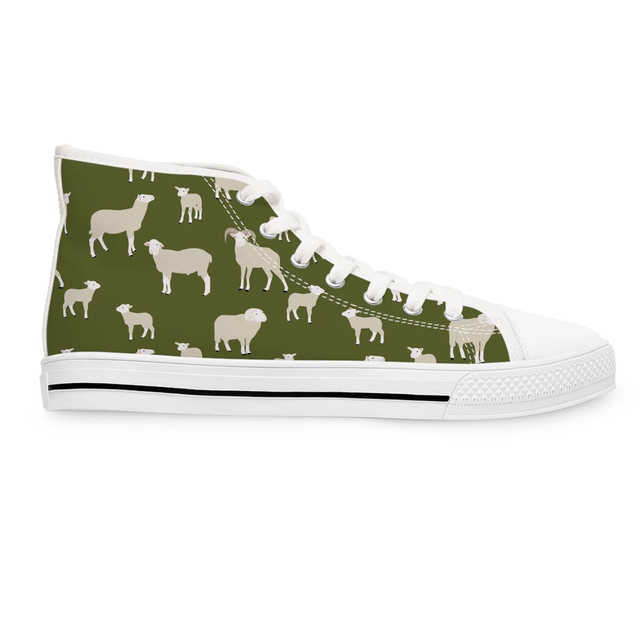 Ram and Sheep Women's High Top Sneakers