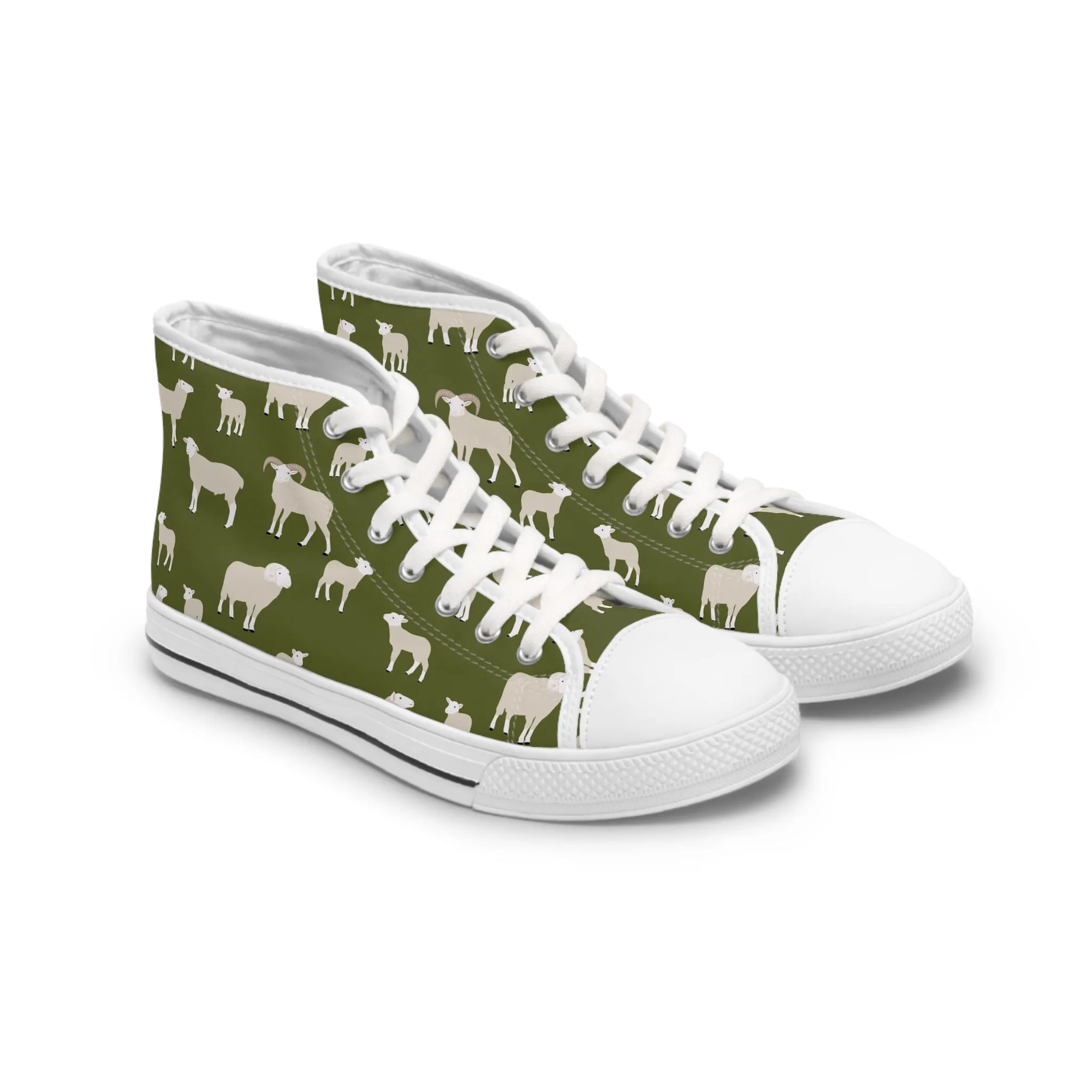 Ram and Sheep Women's High Top Sneakers