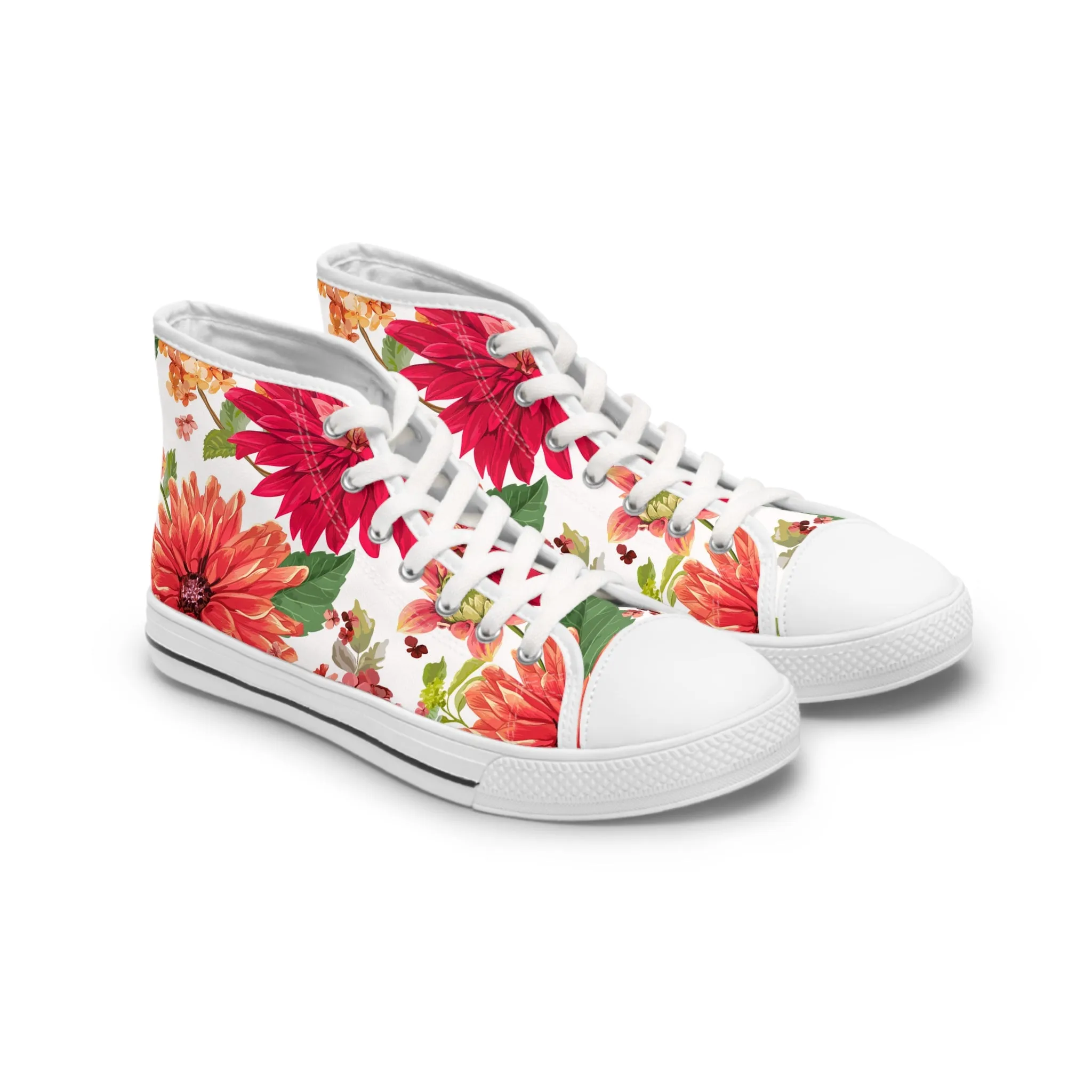 Red Asters Women's High Top Sneakers