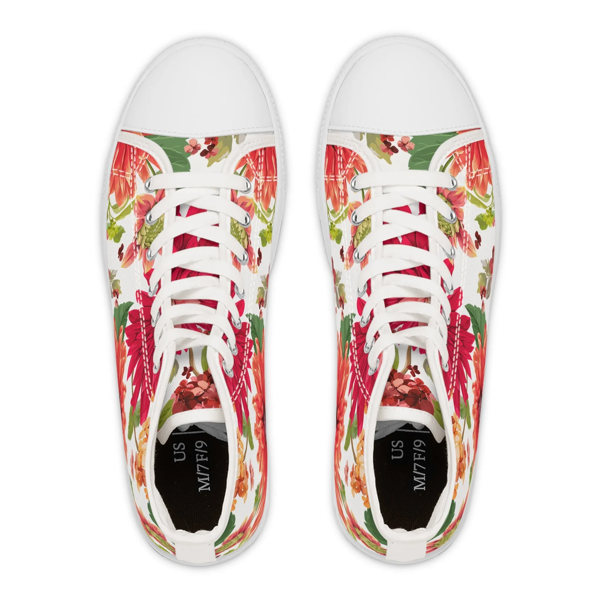 Red Asters Women's High Top Sneakers