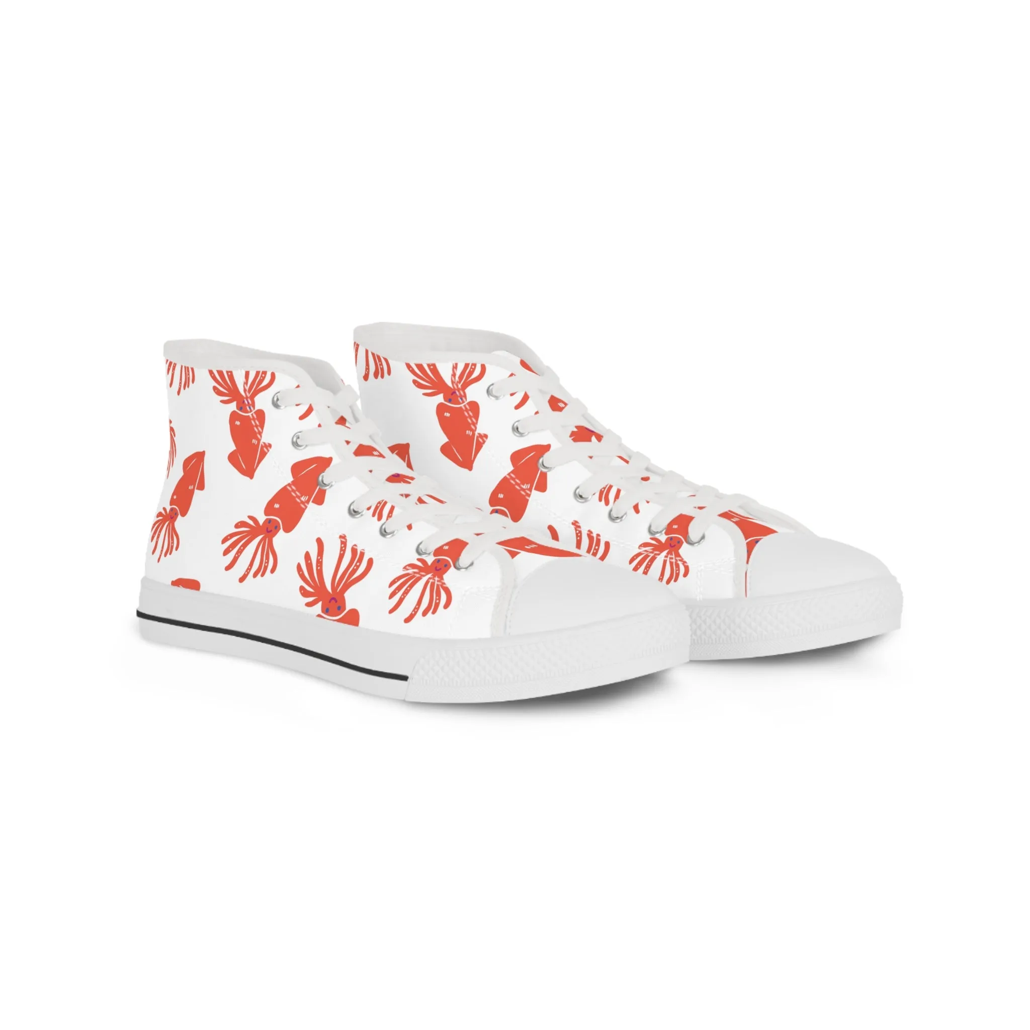 Red Squid Men's High Top Sneakers