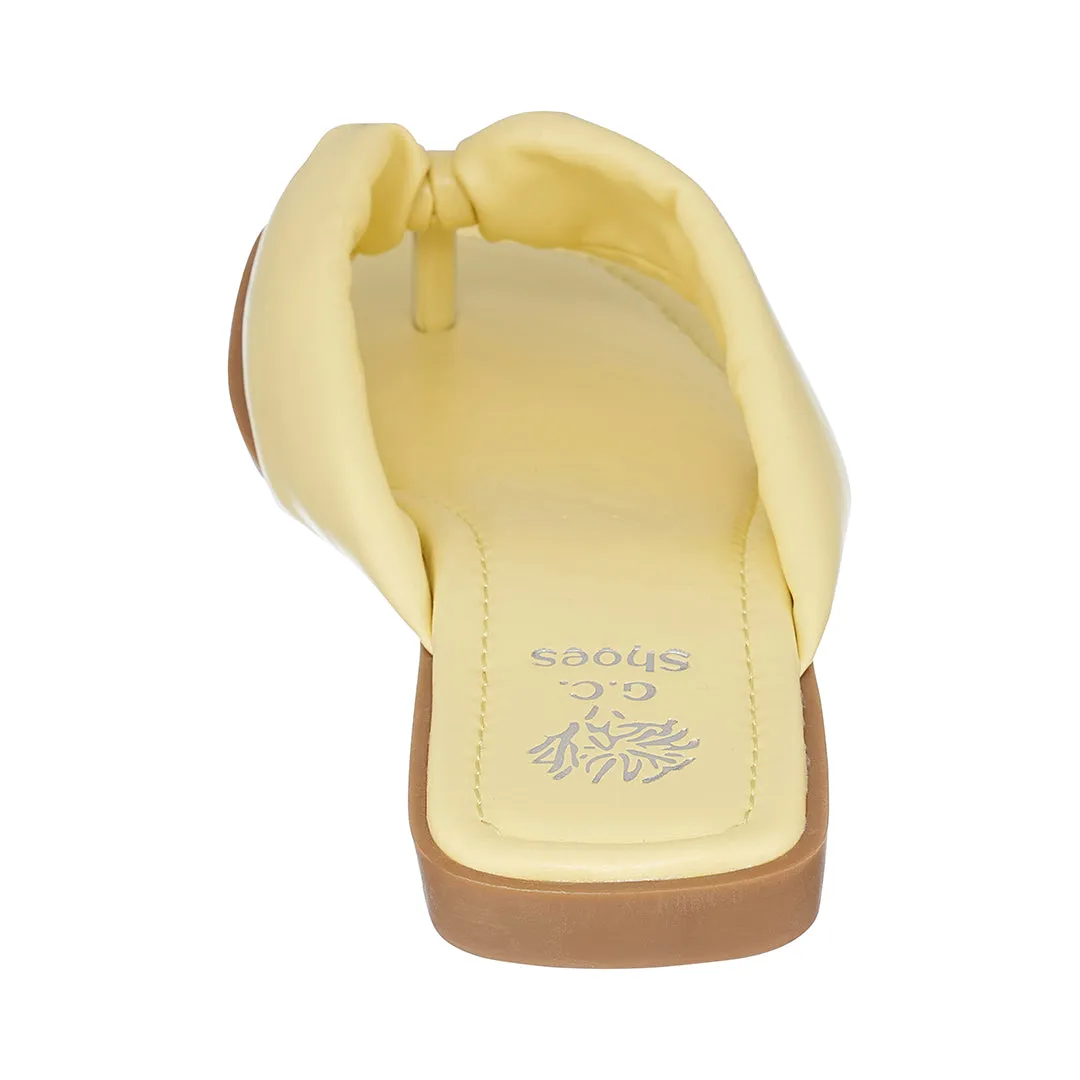 Reid Yellow Flat Sandals