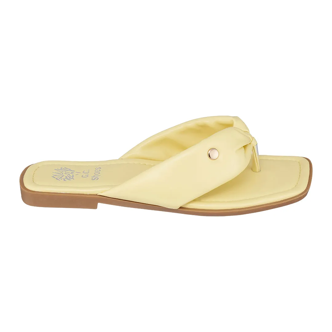 Reid Yellow Flat Sandals