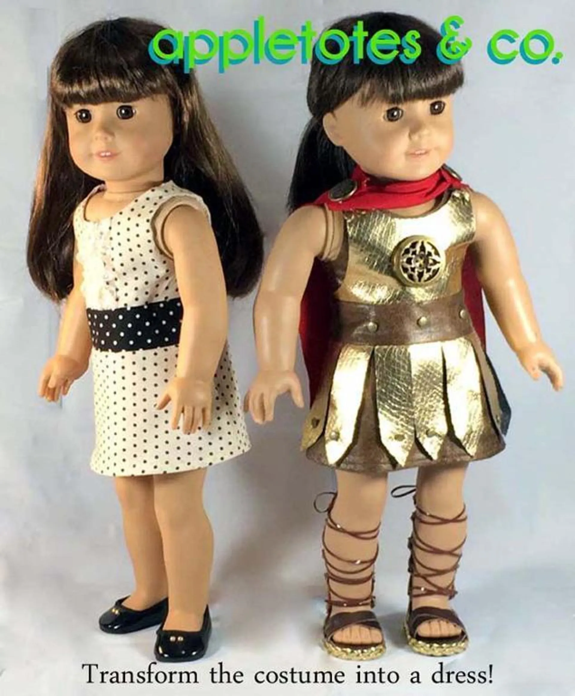 Roman Gladiator Costume Sewing Pattern for 18" Dolls