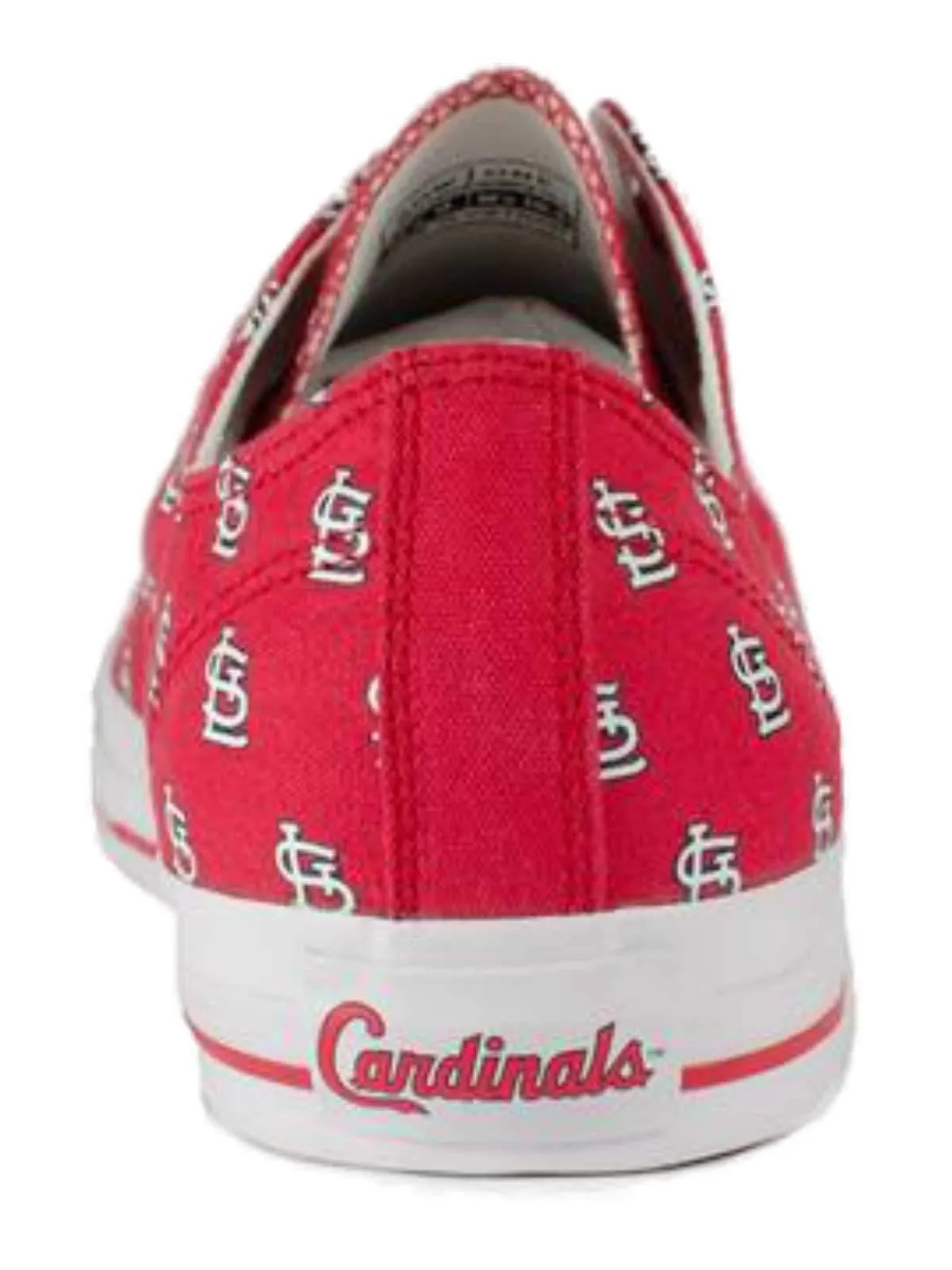 St. Louis Cardinals Row One WOMEN'S Red Multi Logo Canvas Lace Up Shoes