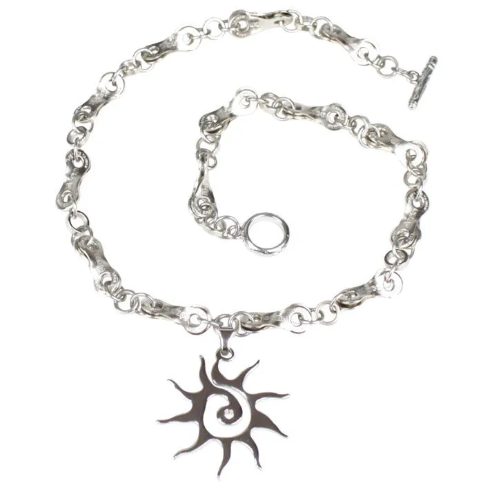 Stainless Steel Blaze with Crystal Necklace - Wholesale