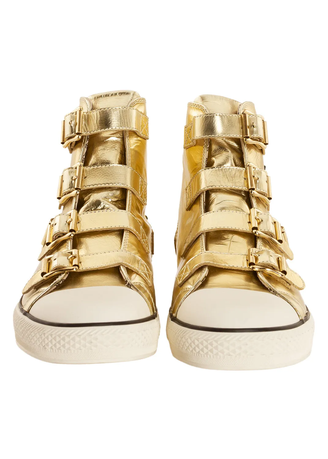 TEAM ROBIN HIGH TOP IN GOLD W/ CRYSTALS