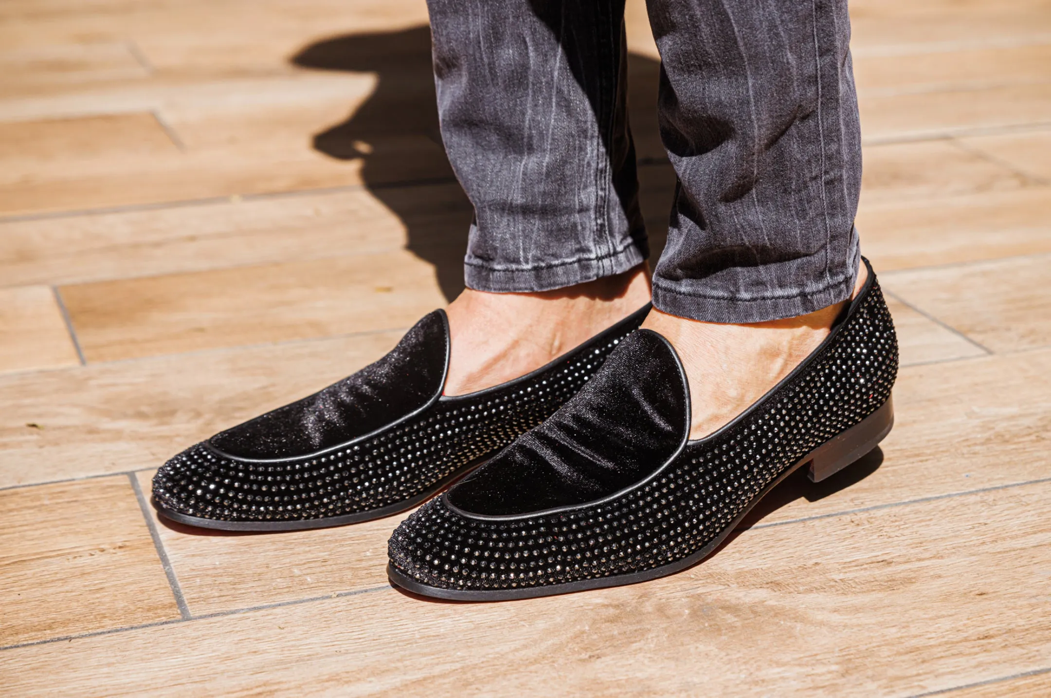 The Kouza Diamond Loafers - Black