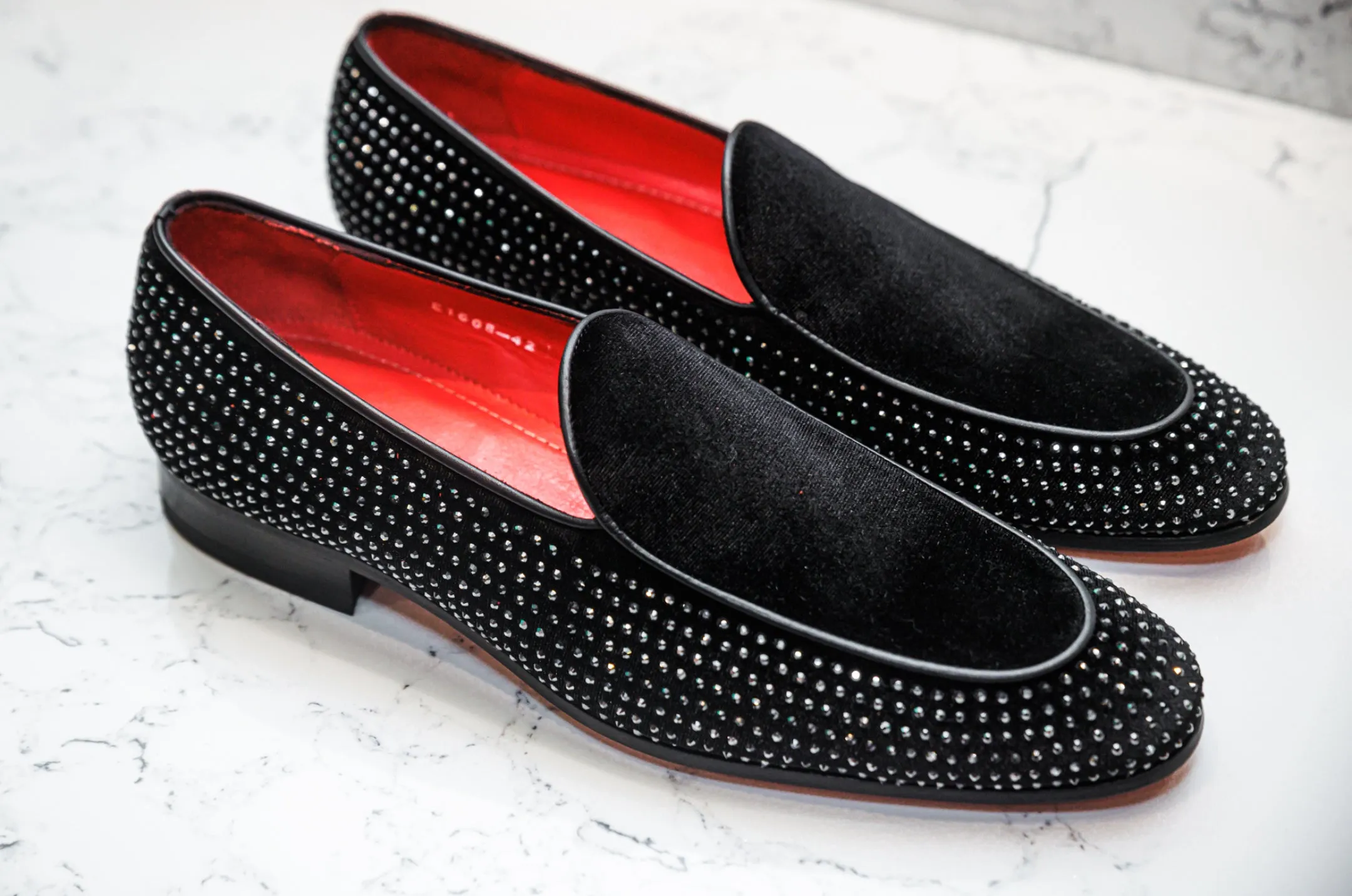 The Kouza Diamond Loafers - Black