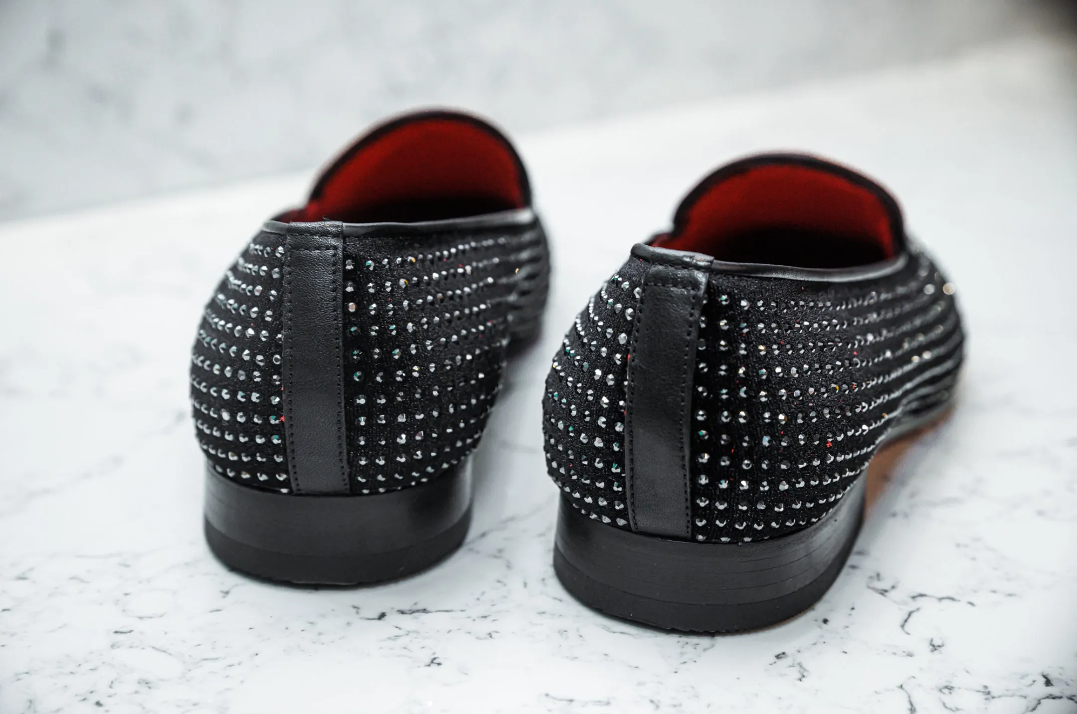 The Kouza Diamond Loafers - Black