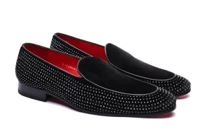 The Kouza Diamond Loafers - Black