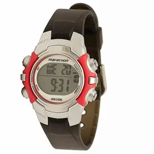 Timex Women's Marathon 50m Digital Display Night Light Black Resin Watch T5K807