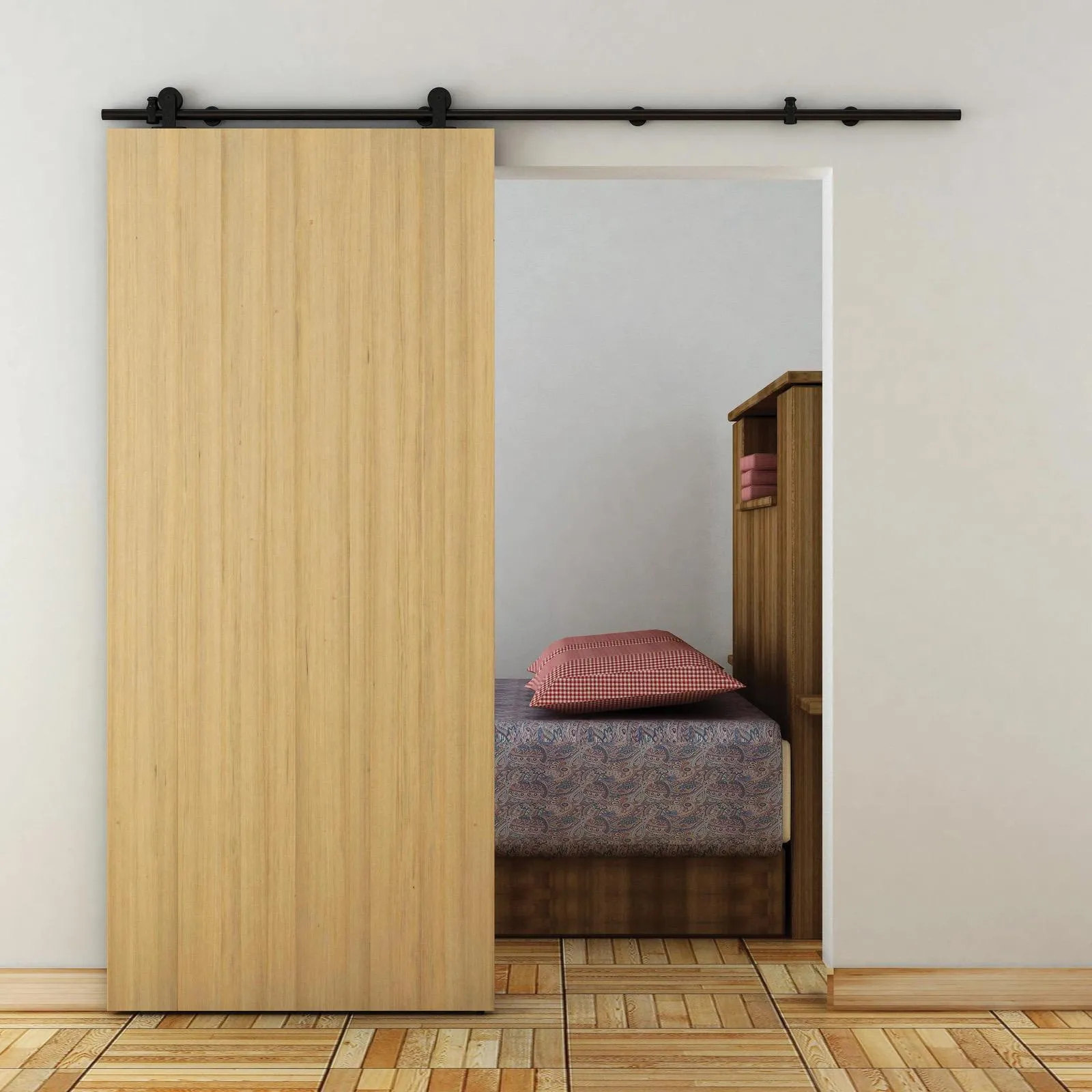 Top Mount Strap Style Sliding Door Set