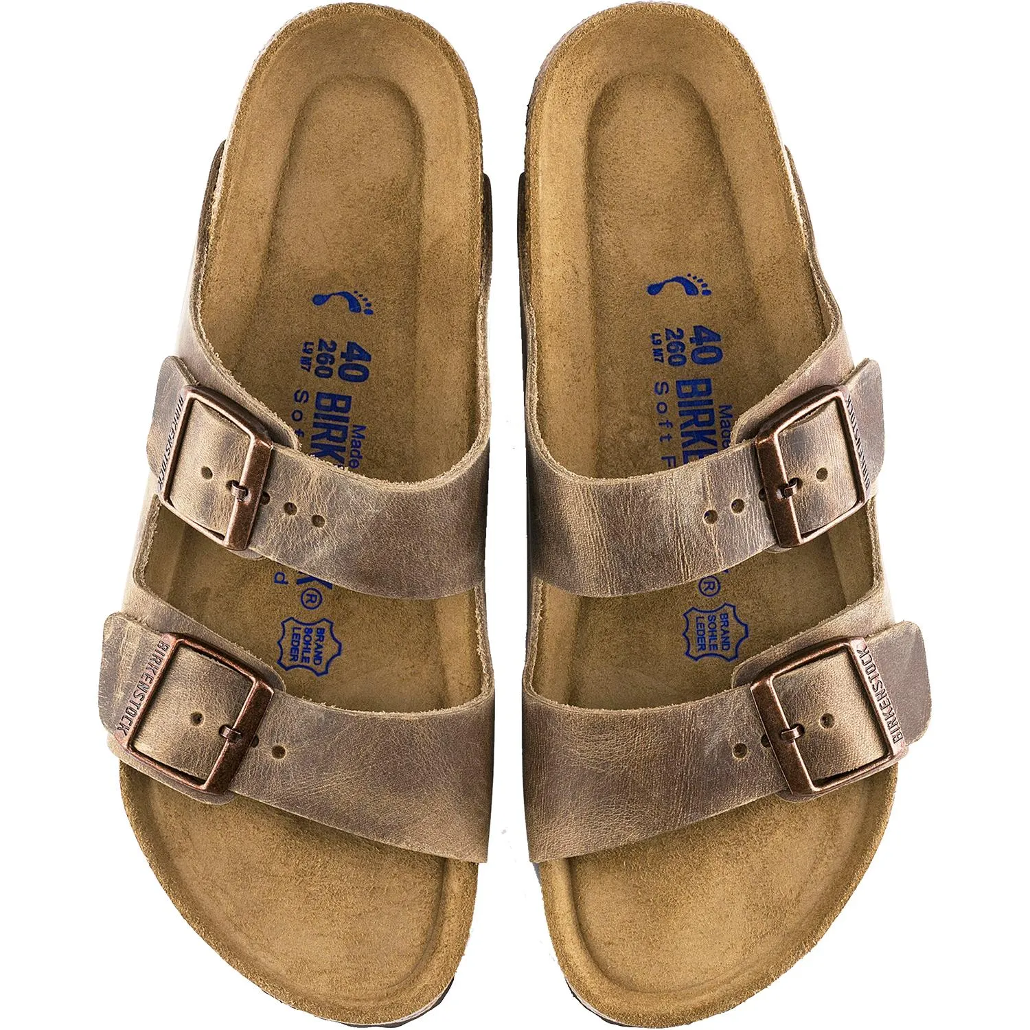 Unisex Birkenstock Arizona Soft Footbed Tobacco Oiled Leather