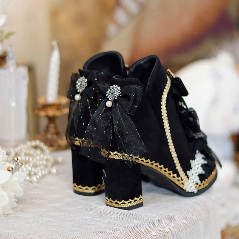 Uniwim Lolita Bow Black Shoes SE22473