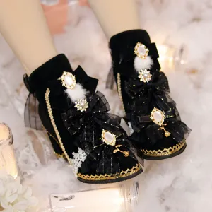 Uniwim Lolita Bow Black Shoes SE22473