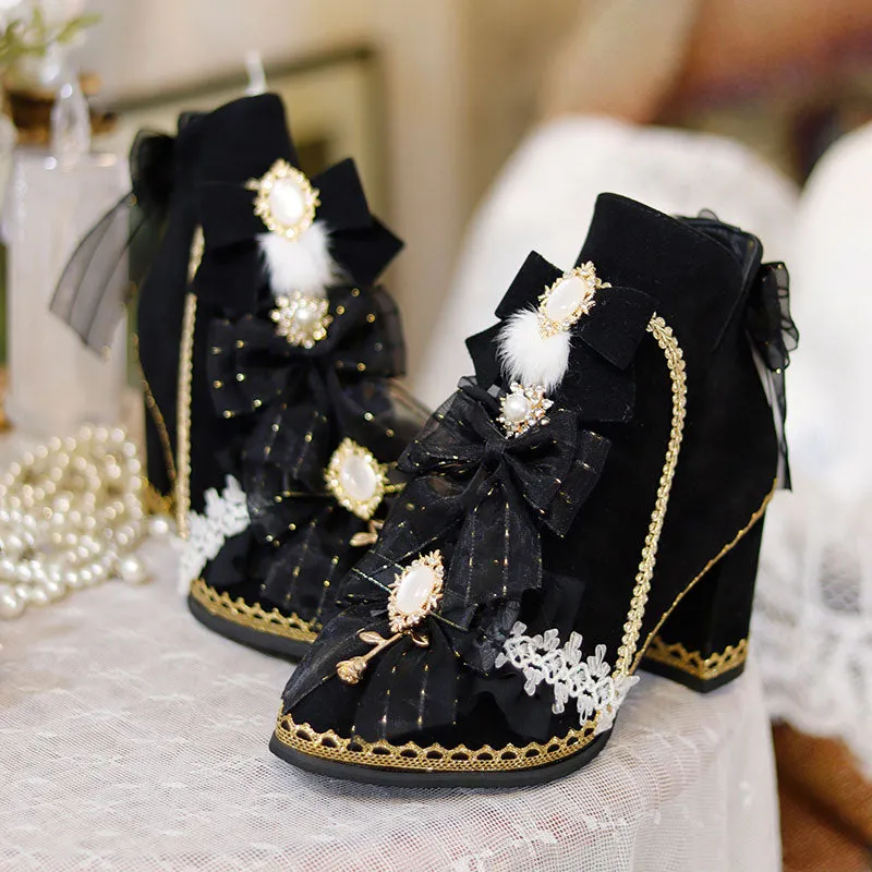 Uniwim Lolita Bow Black Shoes SE22473