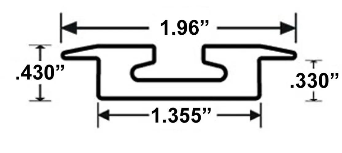 VersaTie Aluminum Track - Recess Mount, Flanged (Series 4)