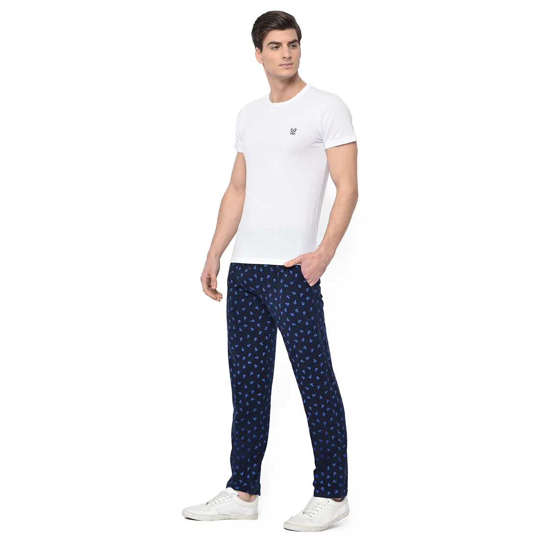 Vimal Jonney Dark Blue Cotton Trackpant For Men's