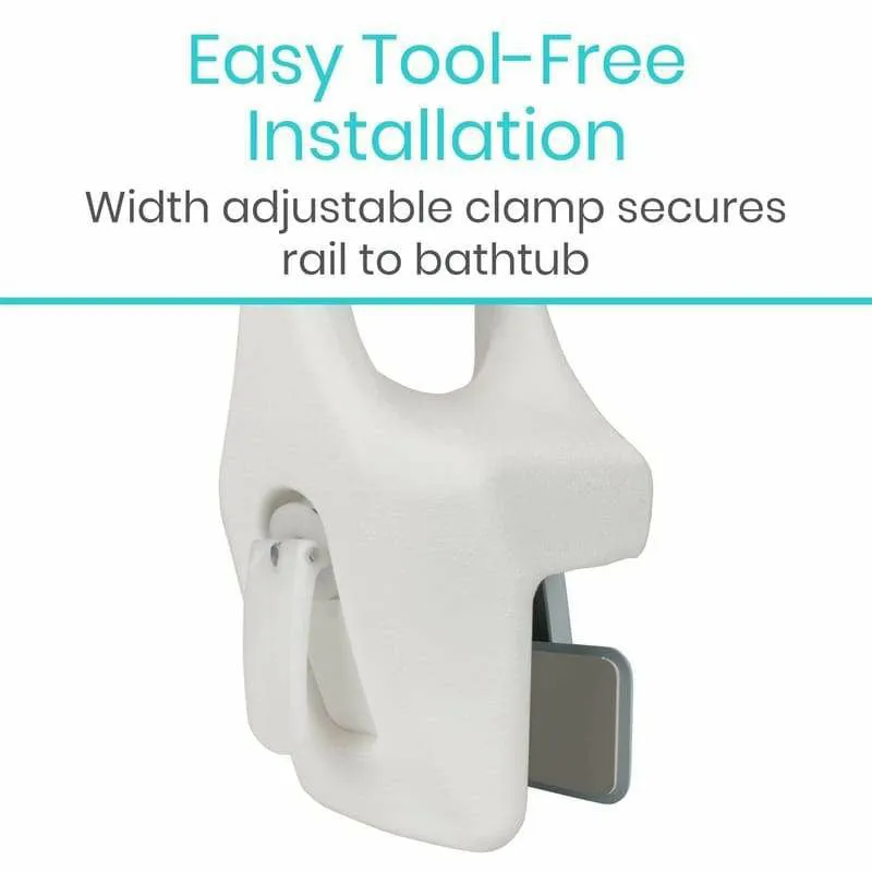 Vive Health Bathtub Rail - White