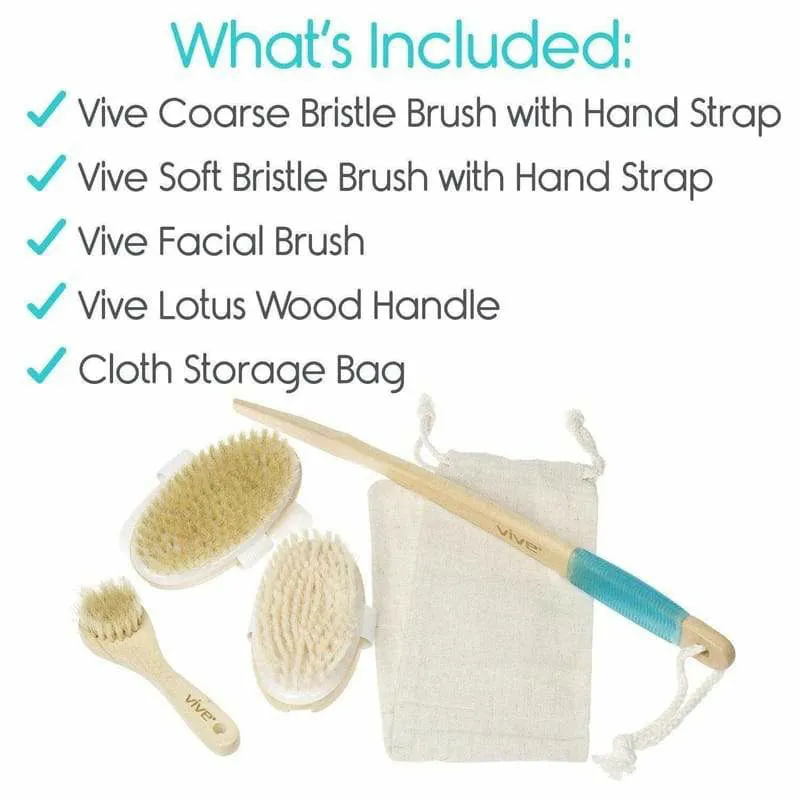 Vive Health Body Brush Set - Brown