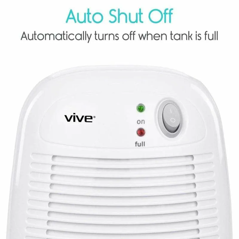 Vive Health Mini Dehumidifier - White