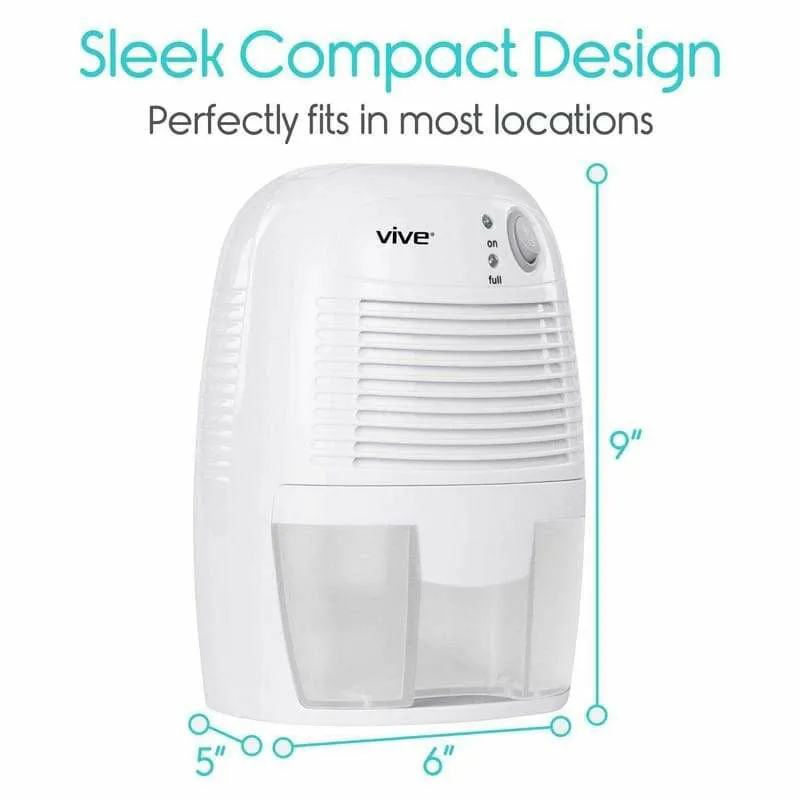 Vive Health Mini Dehumidifier - White