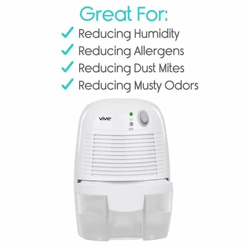 Vive Health Mini Dehumidifier - White