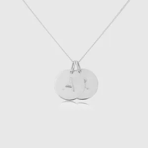 Westbourne 9ct White Gold Disc Duo Necklace