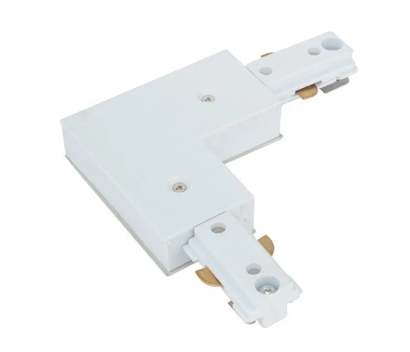 White Single Circuit Track L Connector