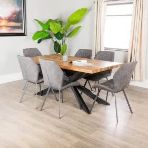 Winslow Dining Table & 6 Toronto Grey Chairs