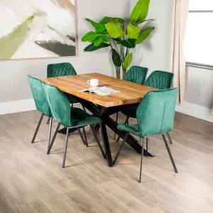 Winslow Table & 6 Vancouver Emerald Chairs