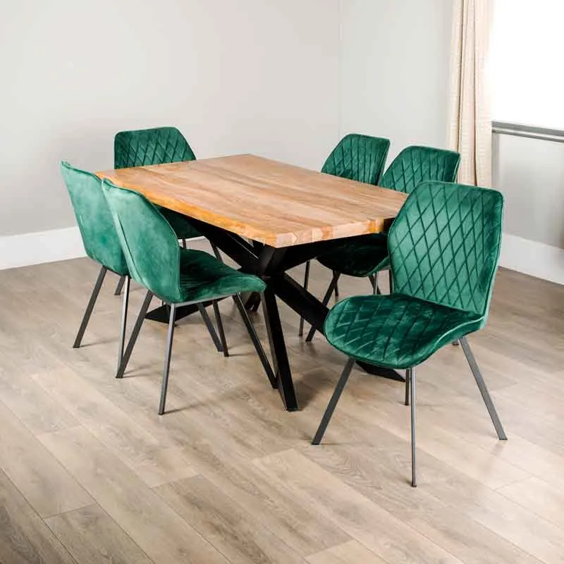 Winslow Table & 6 Vancouver Emerald Chairs