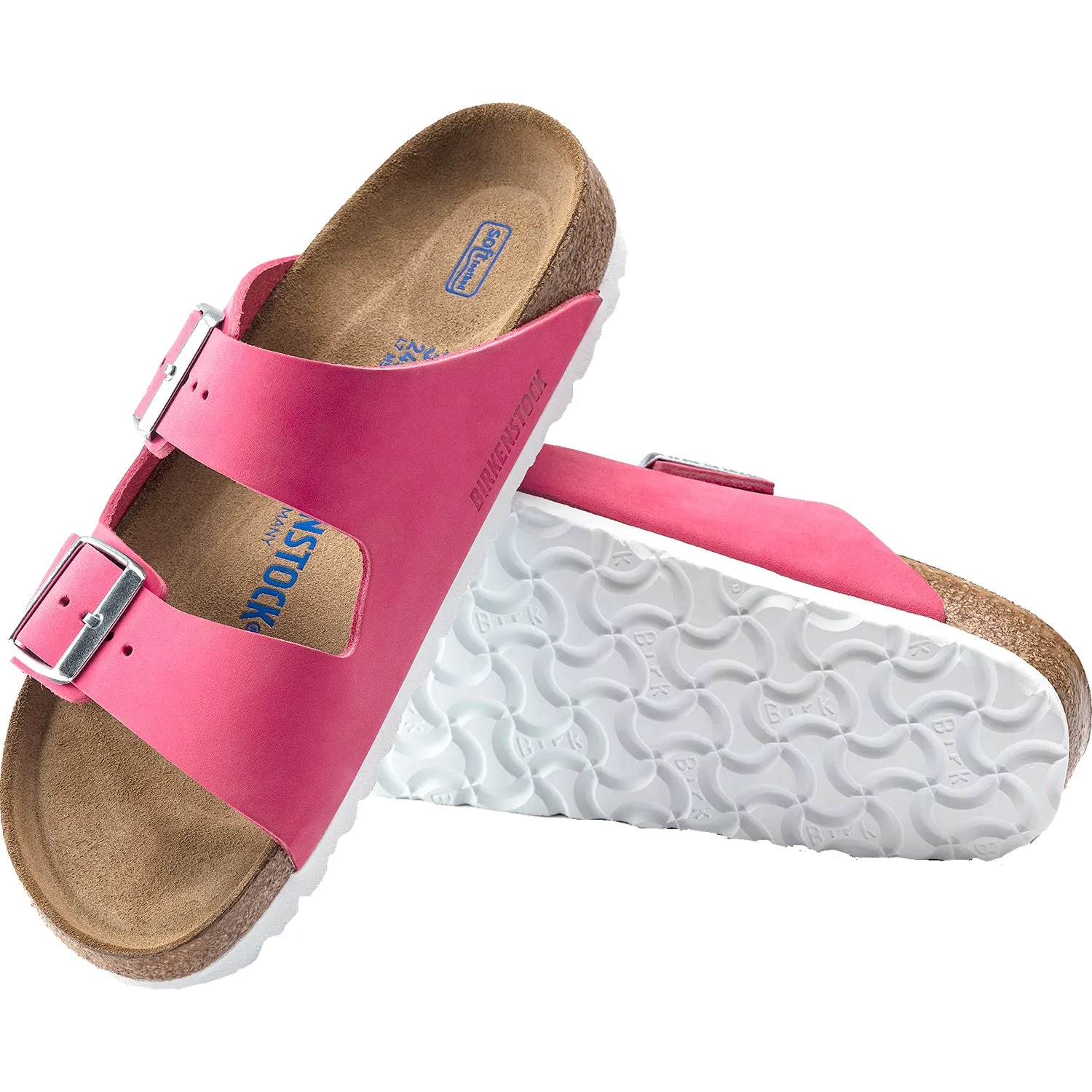 Women's Birkenstock Arizona Soft Footbed Fuchsia Tulip Nubuck