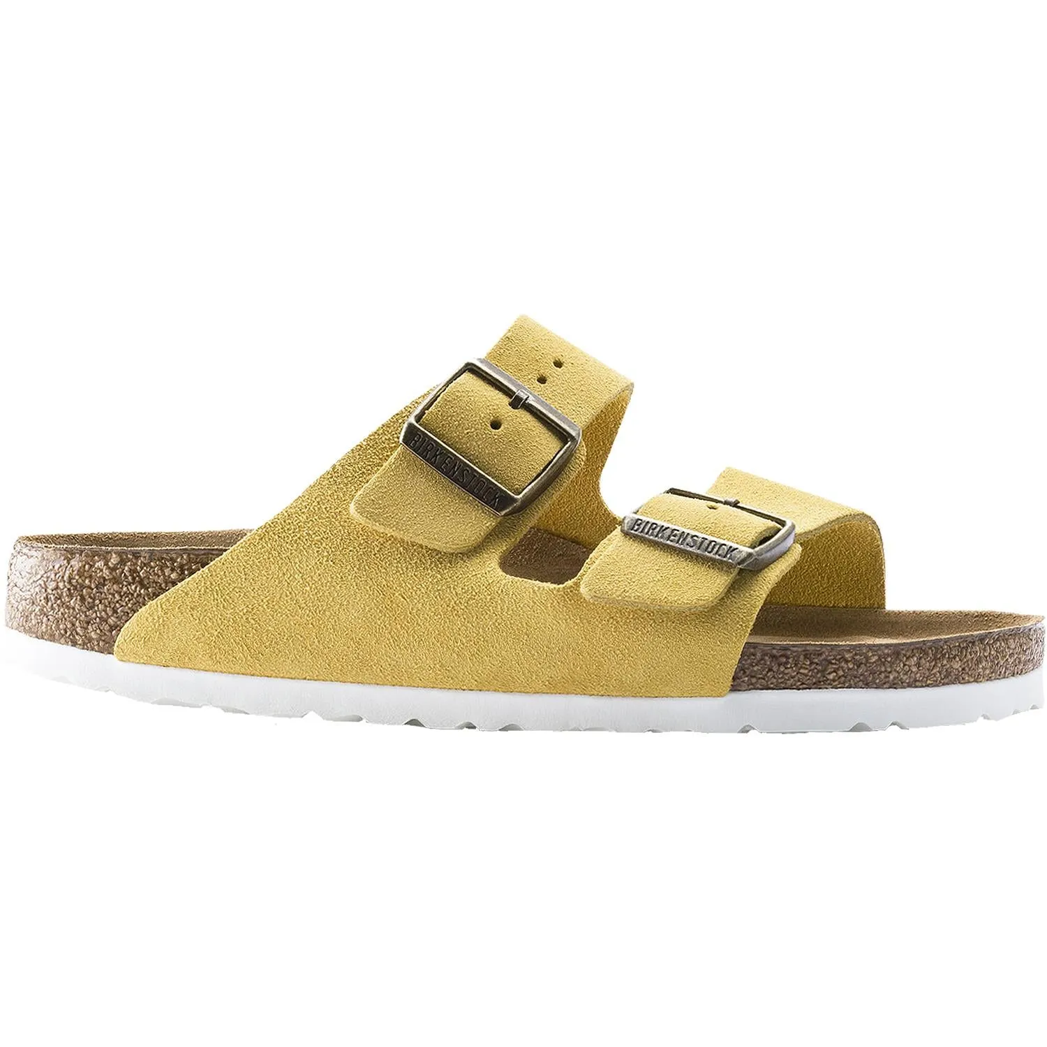 Women's Birkenstock Arizona Soft Footbed Ochre Suede