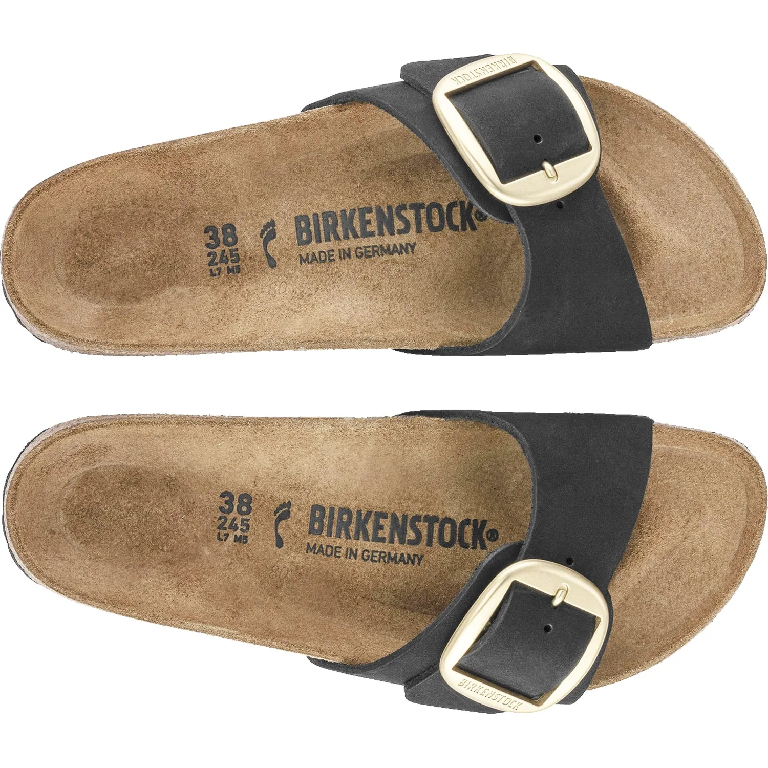 Women's Birkenstock Madrid Big Buckle Black Nubuck