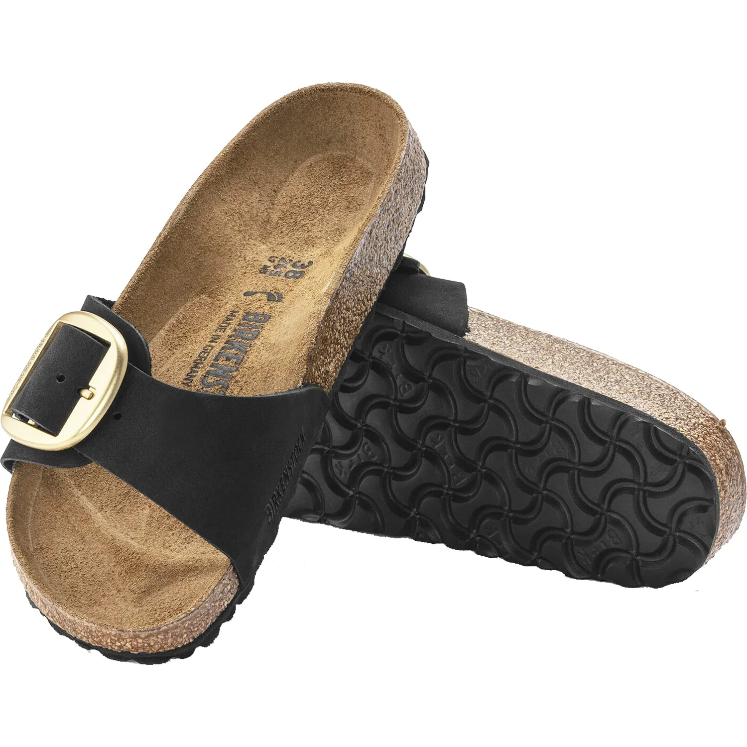 Women's Birkenstock Madrid Big Buckle Black Nubuck