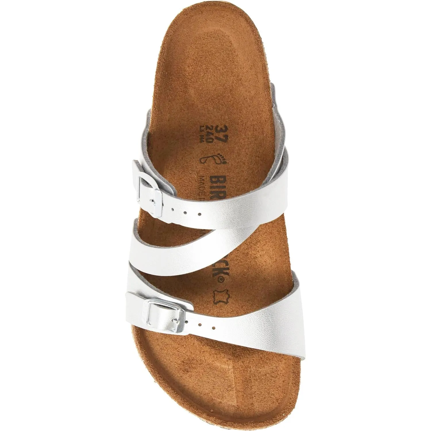 Women's Birkenstock Salina Silver Birko-Flor